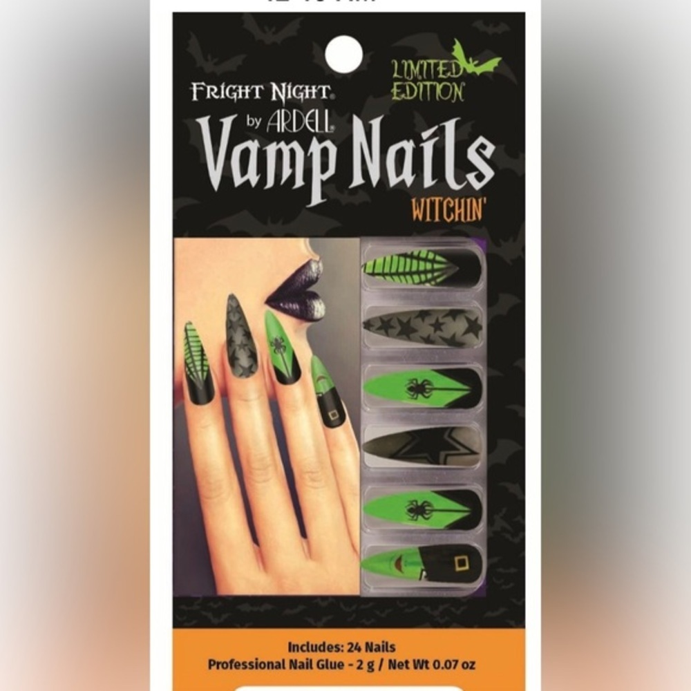 Ardell friday nights assorted spooky fun witchin’ vamp‎ nails set new